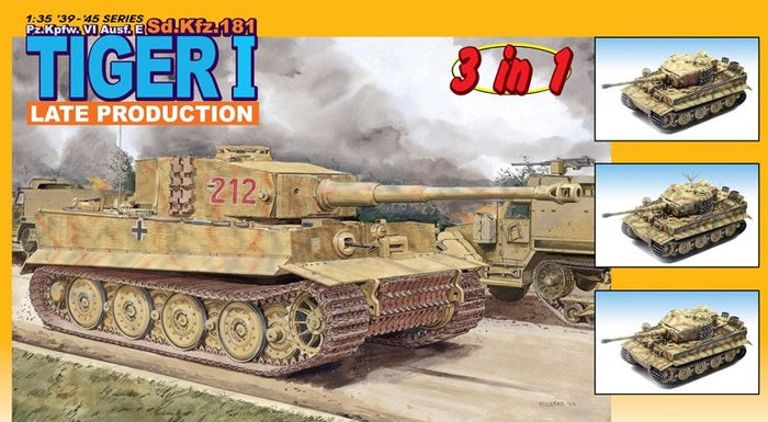 1/35 Pz.Kpfw.VI Ausf.E, Sd.Kfz. 181, Tiger I Late Production (3 in 1)