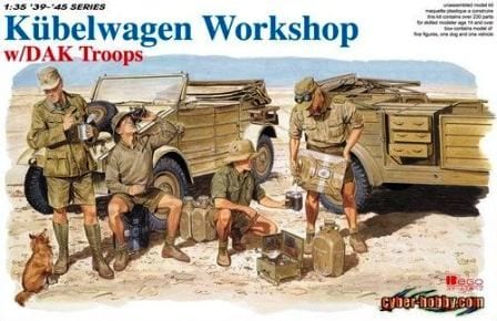 1/35 Kübelwagen Workshop w/DAK Troops