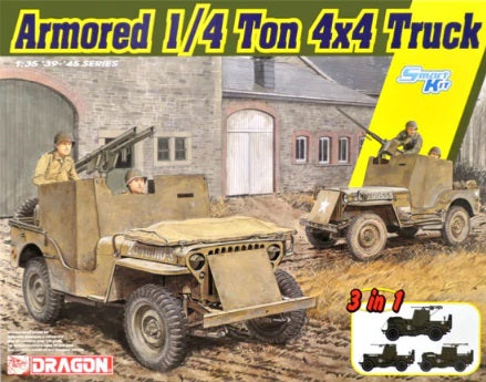 1/35 Armored 1/4-Ton 4x4 Truck w/.50-cal Machine Gun (3 in 1)