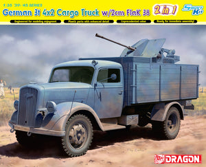1/35 German 3t 4x2 Truck w/2cm FlaK 38 (2 in 1)