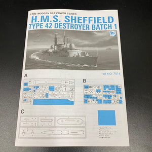 1/700 H.M.S. Sheffield Type 42 Destroyer Batch 1