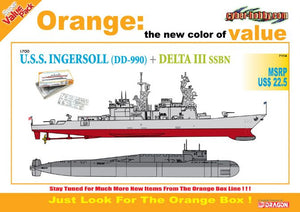 1/700 U.S.S. Ingersoll (DD-990) + DELTA III SSBN