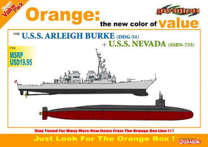 1/700 U.S.S. Arleigh Burke (DDG-51) + U.S.S. Nevada (SSBN-733)