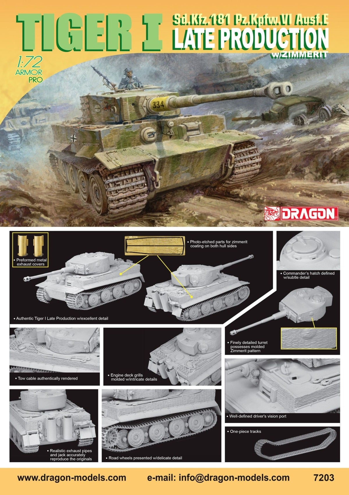 Italeri 1/35 - Tiger Ausf. E (Mid Production) w. Zimmerit 