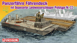 1/72 Panzerfähre Fährendeck mit Gepanzerter Landwasserschlepper Prototype Nr. II
