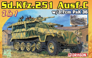 1/72 Sd.Kfz.251 Ausf.C w/3.7cm Pak 36 (2 in 1)