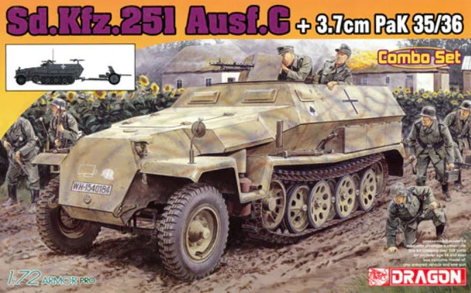1/72 Sd.Kfz.251/1 Ausf.C + 3.7cm PaK 35/36 (Combo Set)