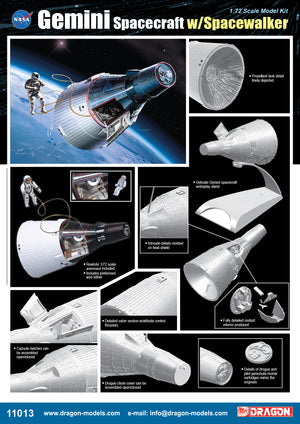 1/72 Gemini Spacecraft w/Spacewalke