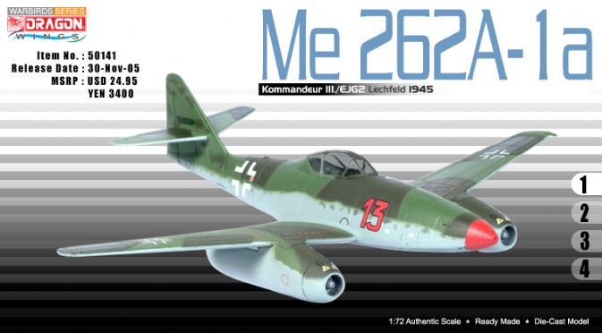 1/72 Me262A-1a "Red 13", Kommandeur III./EJG2, Lechfeld 1945