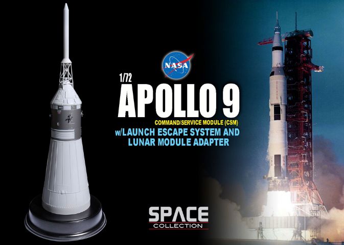 1/72 Apollo 9 Command/Service Module (CSM) w/Launch Escape System and Lunar Module Adapter