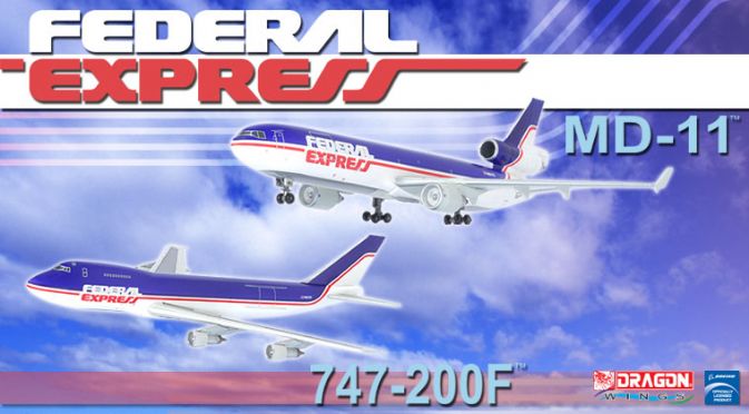 1/400 747-200F & MD-11F Federal Express (2 Aircraft Set)