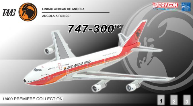 1/400 747-300 TAAG Air Angola ~ D2-TEA