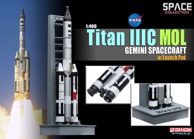 1/400 Titan IIIC MOL, Gemini Spacecraft w/Launch Pad
