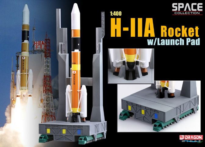 1/400 H-IIA Rocket w/Launch Pad
