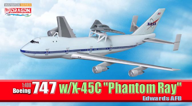 1/400 Boeing 747 w/X-45C "Phantom Ray", Edwards AFB