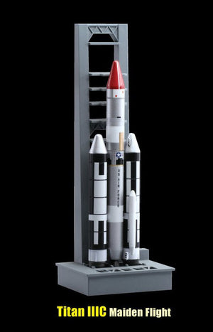 1/400 Titan III Rockets w/Launch Pads Set - Contains 3 Rockets