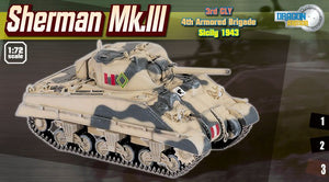 1/72 Sherman Mk.III, 3rd CLY, 4th Armoured Brigade, Sicily 1943