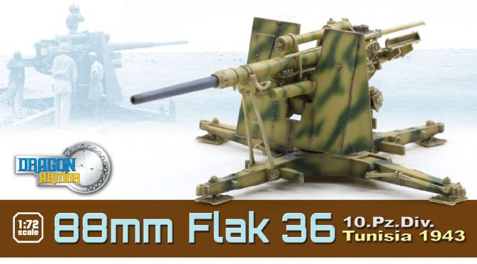 1/72 88mm Flak 36, 10.Pz.Div., Tunisia 1943