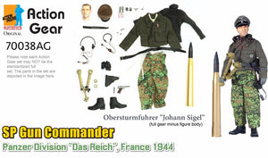 1/6 Dragon Original Action Gear for Obersturmfuhrer "Johann Sigel", SP Gun Commander, Panzer Division "Das Reich", France 1944