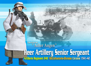 1/6 "Adler Augen", Heer Artillery Senior Sergeant, Artillerie Regiment 248, 168.Infanterie-Division, Ukraine, Winter 1941-42 (Oberfeldwebel)