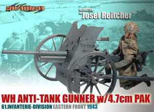 1/6 "Josef Reitcher" WH ANTI-TANK GUNNER w/ 4.7cm PAK, 61.INFANTERIE-DIVISION, EASTERN FRONT 1943 (GEFREITER)