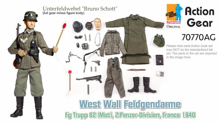 1/6 Dragon Original Action Gear for Unterfeldwebel "Bruno Schott", West Wall Feldgendarme, Fg Trupp 82 (Mot.), 2.Panzer-Division, France 1940