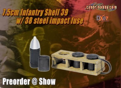 1/6 7.5cm Infantry Shell 39 w/38 Steel Impact Fuse
