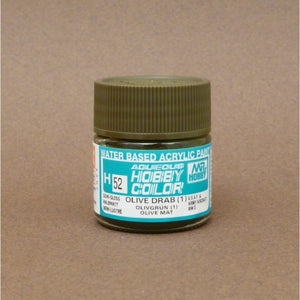 Mr. Hobby Aqueous Hobby Color H052 : Olive Drab (1) (Semi-gloss) 10ml
