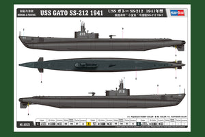 1/350 USS GATO SS-212 1941