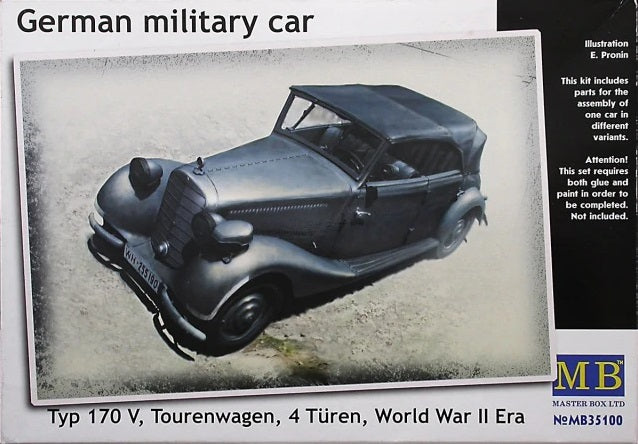 1/35 German military car, Typ 170 V, Tourenwagen, 4 Türen, World War II Era