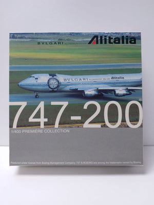 1/400 747-200 "BVLGARI ALUMINIUM flies with Alitalia"