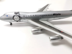 1/400 747-200 "BVLGARI ALUMINIUM flies with Alitalia"