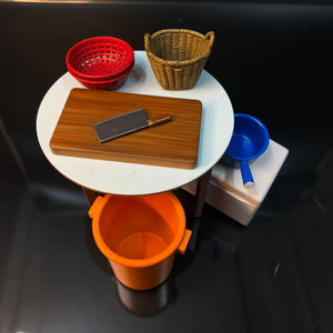 mimo miniature - Hotpot Food Stall 孖妹火鍋 Set C - Round Table & Bucket