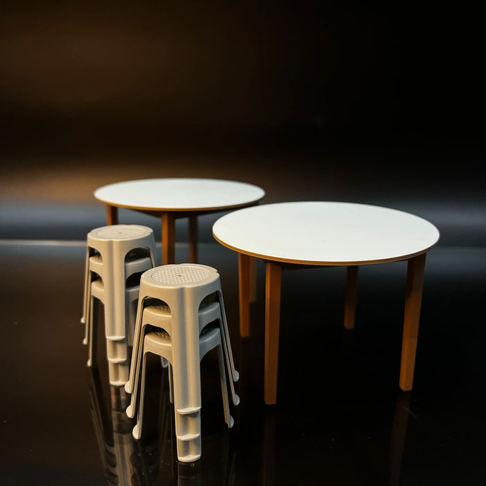 mimo miniature - Hotpot Food Stall 孖妹火鍋 Set D - Round Table & Chair