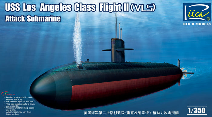 1/350 USS Los Angeles Class Flight II (VLS) Attack Submarine