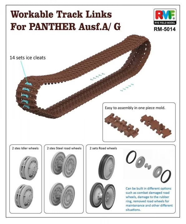 1/35 Workable Track Links for Panther Ausf. A/G