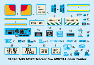 1/35 M920 Tractor tow M870A1 Semi Trailer