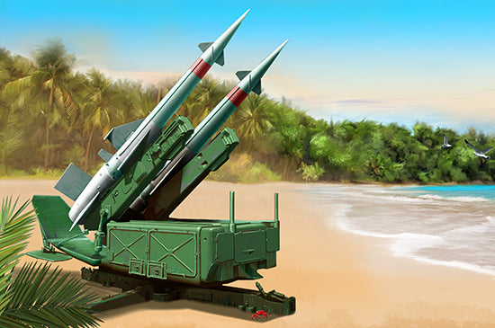 1/35 Soviet 5P71 Launcher with 5V27 Missile Pechora (SA-3B Goa) Rounds Loaded