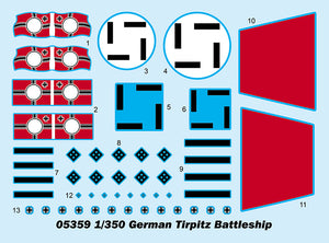 1/350 German Tirpitz Battleship