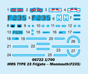 1/700 HMS TYPE 23 Frigate – Monmouth(F235)