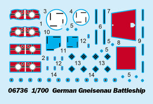 1/700 German Gneisenau Battleship