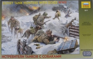 1/35 Soviet Tank Hunters with dogs WWII