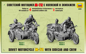1/35 Soviet Motorcycle M-72 w/ Sidecar and Crew