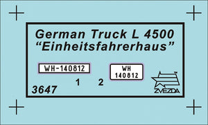 1/35 German Heavy Truck "Einheitsfahrerhaus" L-4500