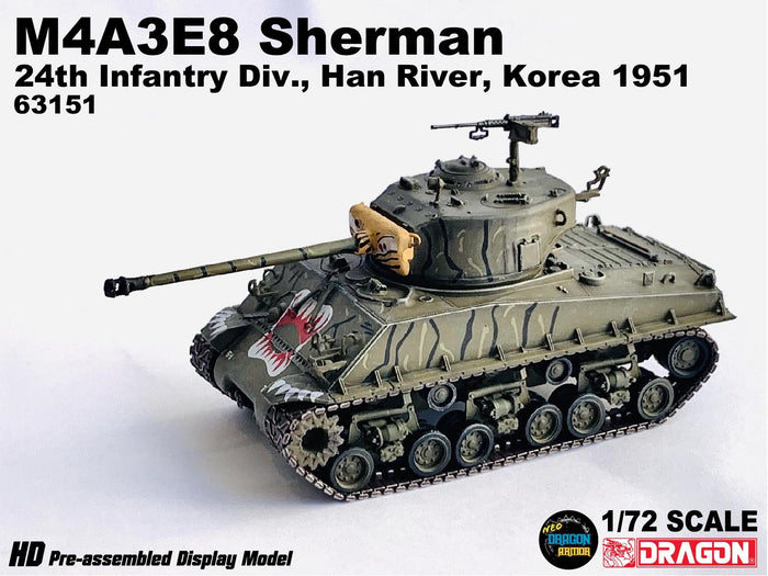 63151 - 1/72 M4A3E8 Sherman 24th Infantry Div., Han River, Korea 1951