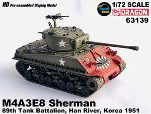 63139 - 1/72 M4A3E8 Sherman 89th Tank Battalion, Han River, Korea 1951