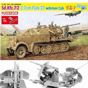 1/35 "Sd.Kfz.7/2 3.7cm FLAK 37 w/ARMOR CAB  (2 IN 1)"
