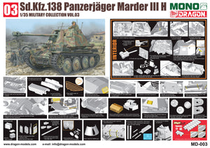 MD003 1/35 Sd.Kfz.138 Panzerjäger MARDER III H w/Interior