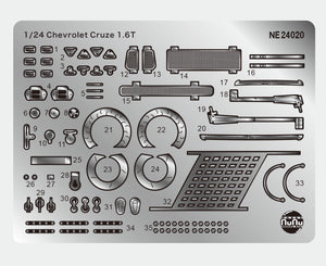 1/24 Detail-Up Parts for Chevrolet Cruze 1.6T '13 WTCC World Champion
